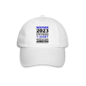 Rentner 2023 - Baseballkappe - Weiß/Weiß - Vorne