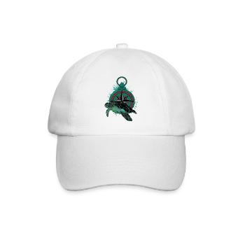 Turtle Compass - Baseballkappe - Weiß/Weiß - Vorne
