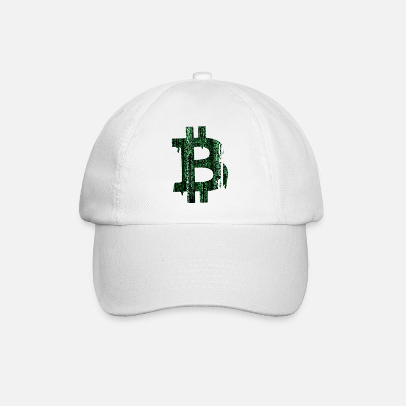 Bitcoin Matrix - Baseball Cap - white/white