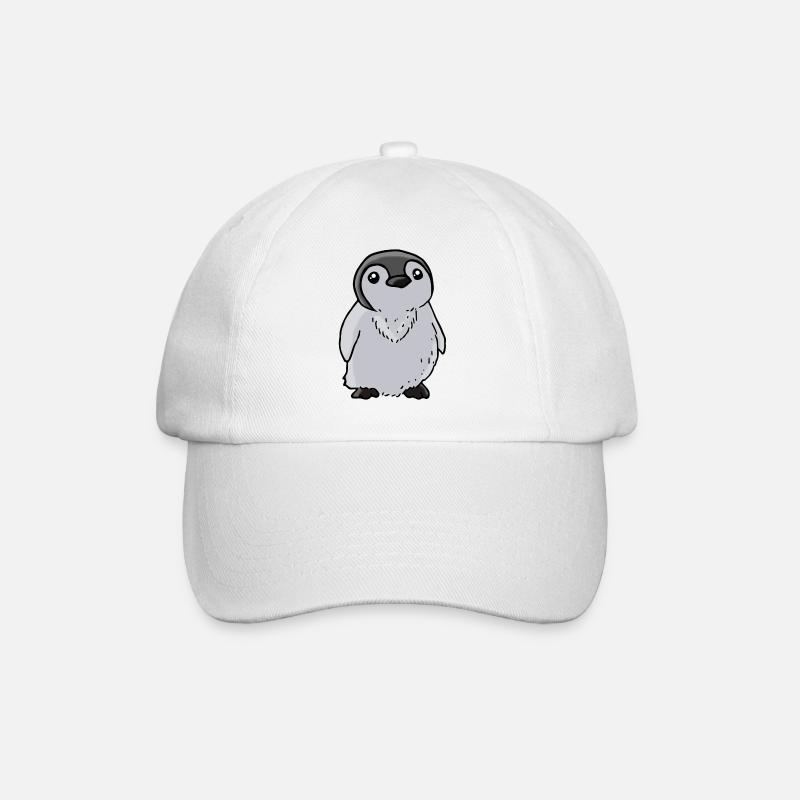 Pinguin Baby - Baseballkappe - Weiß/Weiß
