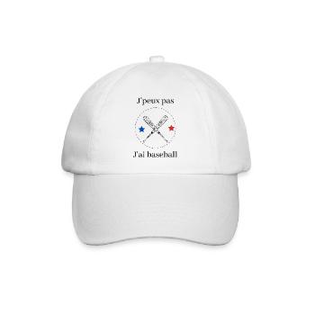 Je peux pas jai baseball - Casquette classique - blanc/blanc - Devant