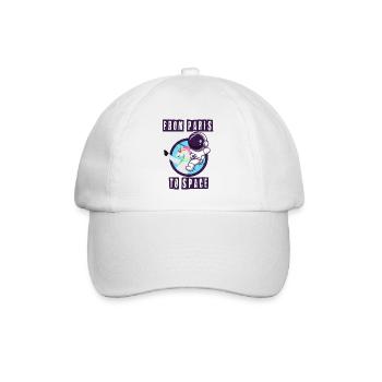 From Paris to space unicorn with astronaut - Baseball Cap - white/white - Front