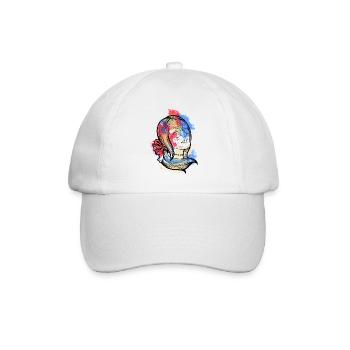 A Beautiful and Funny Watercolor Calavera Design - Baseball Cap - white/white - Front