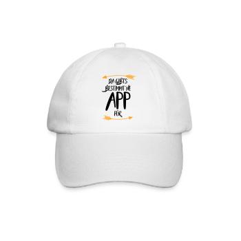 Da gibt s bestimmt ne App für - Baseballkappe - Weiß/Weiß - Vorne