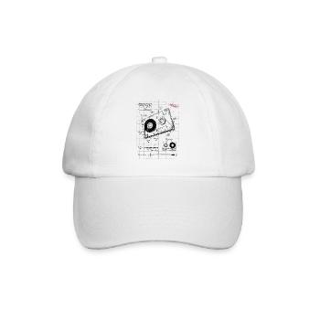 Cassette audio plan - Casquette classique - blanc/blanc - Devant