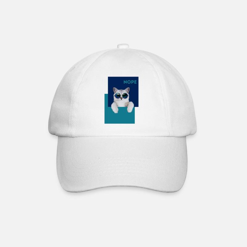 Chat Nope - Casquette classique - blanc/blanc