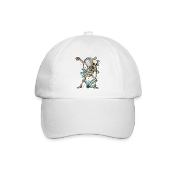 Halloween Padel Dabbing Skeleton Padel Racket - Baseball Cap - white/white - Front