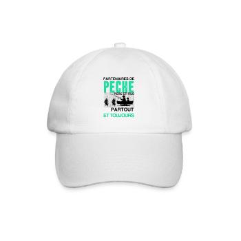 père et fils partenaires de pêche - Casquette classique - blanc/blanc - Devant
