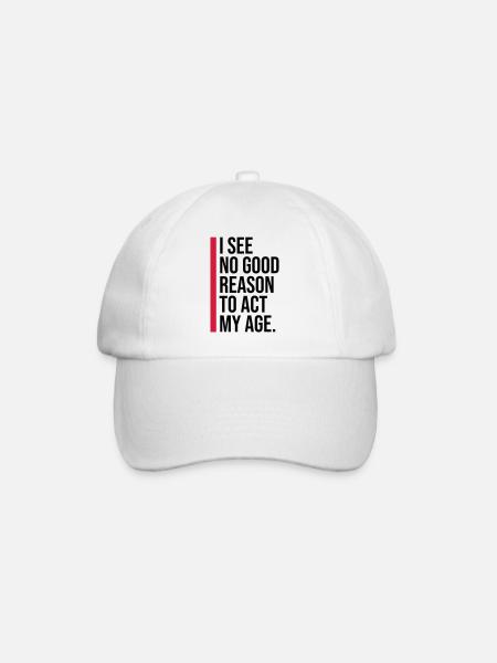 to act my age - Baseballkappe - Weiß/Weiß