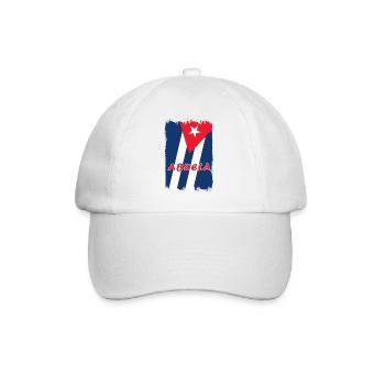 Kuba Großmutter Flaggen Design - Baseballkappe - Weiß/Weiß - Vorne