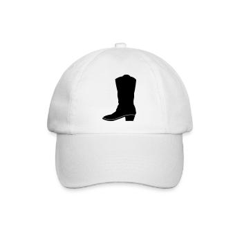 Cowboy western boot - Baseball Cap - white/white - Front