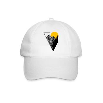 Montagnes géométriques en triangle pour les alpinistes - Casquette classique - blanc/blanc - Devant