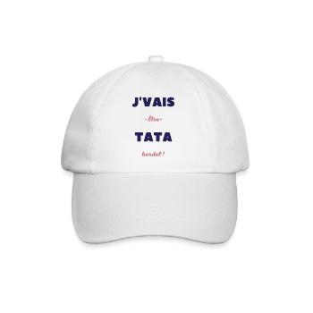 Je vais être tata bordel - Casquette classique - blanc/blanc - Devant