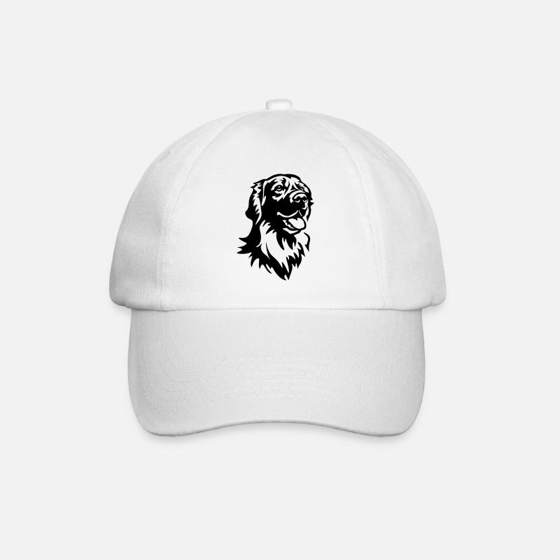 Hovawart Kopf - Baseballkappe - Weiß/Weiß