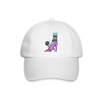 Disko Stöckelschuhe - Baseballkappe - Weiß/Weiß - Vorne
