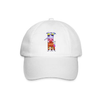 Nasen Giraffe - Baseballkappe - Weiß/Weiß - Vorne