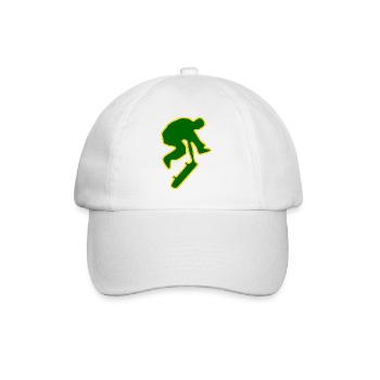 Skateboard Skater Skateboarder Skate - Baseballkappe - Weiß/Weiß - Vorne