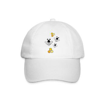 Bees with honeycomb - Baseball Cap - white/white - Front