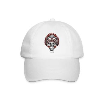 Klyci. Design Indianer - Baseballkappe - Weiß/Weiß - Vorne