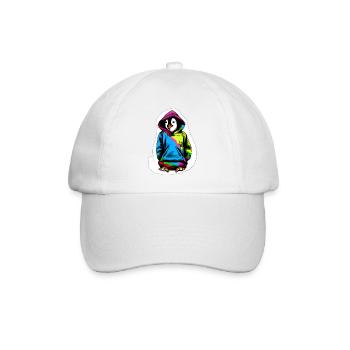 Pingouin mignon avec pull coloré - Casquette classique - blanc/blanc - Devant
