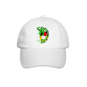 GOOD LUCK Horseshoe Clover Ladybug - Baseball Cap - white/white - Front