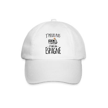 Je part en Espagne - Casquette classique - blanc/blanc - Devant