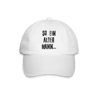 So Ein Alter Mann Geburtstag Fieser Spruch - Baseballkappe - Weiß/Weiß - Vorne