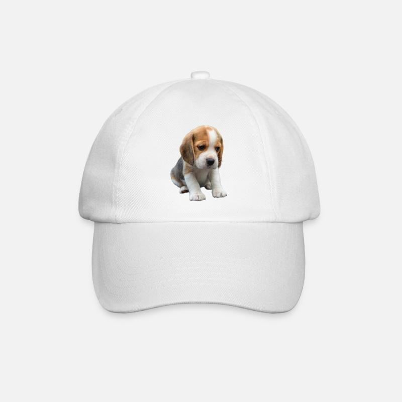 Beagle - Baseballkappe - Weiß/Weiß