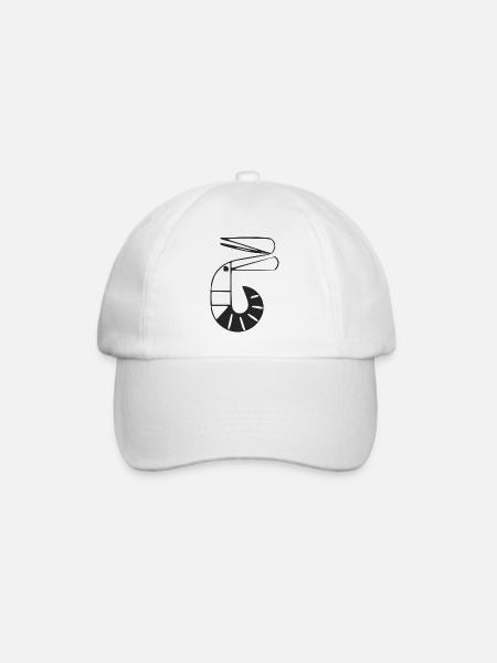 Crevette Stylisée - Casquette classique - blanc/blanc