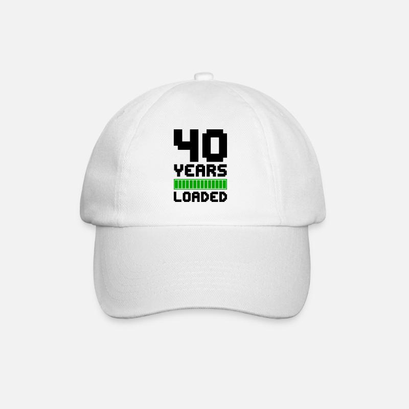 40 ans chargés 40e anniversaire - Casquette classique - blanc/blanc