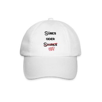 Süßes oder Saures Bier - Baseballkappe - Weiß/Weiß - Vorne