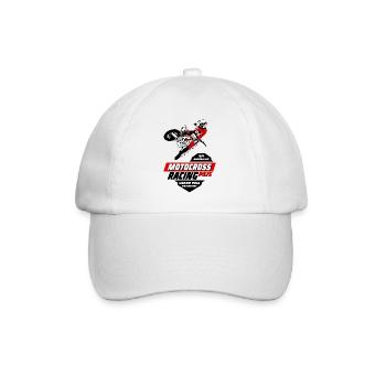 Moto Cross - Motocross - Supercross - Baseball Cap - white/white - Front