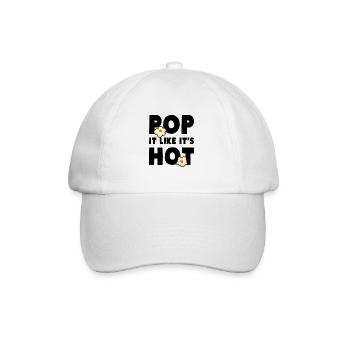Popcorn Pop It Like It's Hot - Baseballkappe - Weiß/Weiß - Vorne