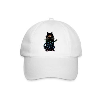 Cat - Baseball Cap - white/white - Front