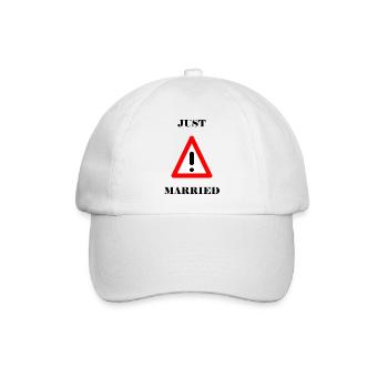 GERADE VERHEIRATET. ES LEBE DIE MARIES. Junggesellinnenabschied. - Baseballkappe - Weiß/Weiß - Vorne