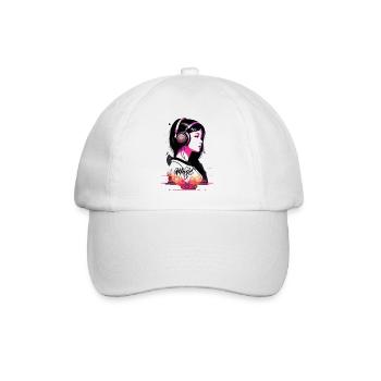 JUST MUSIC t-shirt. Music is Life - Baseball Cap - white/white - Front