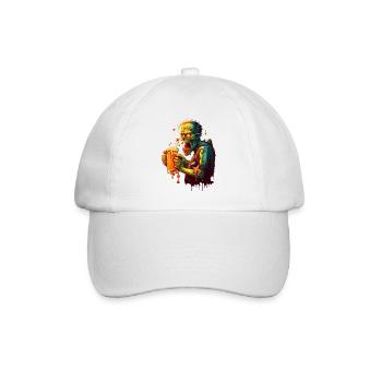 Creepy Beer Lover - Zombie - Baseball Cap - white/white - Front