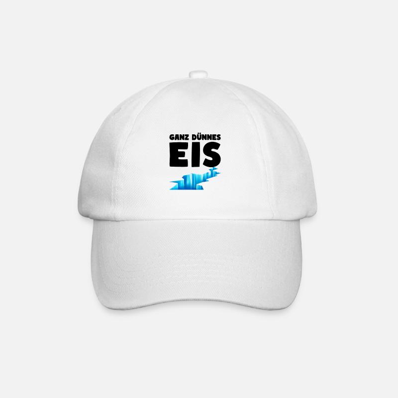 Ganz dünnes Eis Humor Sehr dünnes Eis - Baseballkappe - Weiß/Weiß