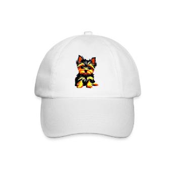 Dog Dog Owner Yorkshire Terrier Puppy - Baseball Cap - white/white - Front