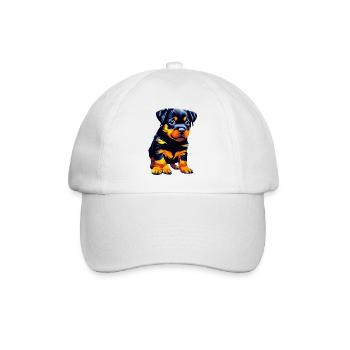 Chiot Rottweiler Chien Rottweiler Puppy Dogs - Casquette classique - blanc/blanc - Devant