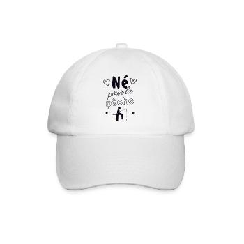 Né pour la pêche - Casquette classique - blanc/blanc - Devant