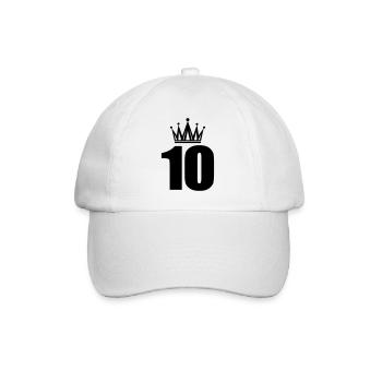 10 - Baseballkappe - Weiß/Weiß - Vorne