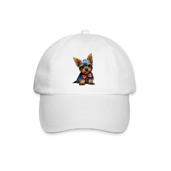 Hundehalter Yorkshire Terrier Hundewelpe Hund - Baseballkappe - Weiß/Weiß - Vorne