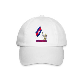 Cambodge guerrier Khmer épée drapeau I cadeau - Casquette classique - blanc/blanc - Devant