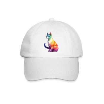 Pride Cat - Baseball Cap - white/white - Front