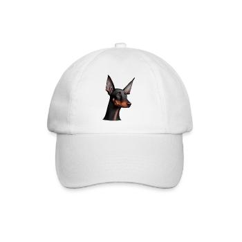Doberman dresseur chien Doberman Doberman chiot - Casquette classique - blanc/blanc - Devant