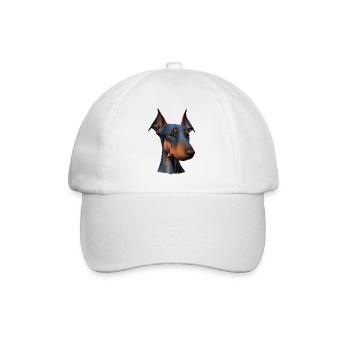 Doberman Doberman chiot Doberman chien dresseur - Casquette classique - blanc/blanc - Devant