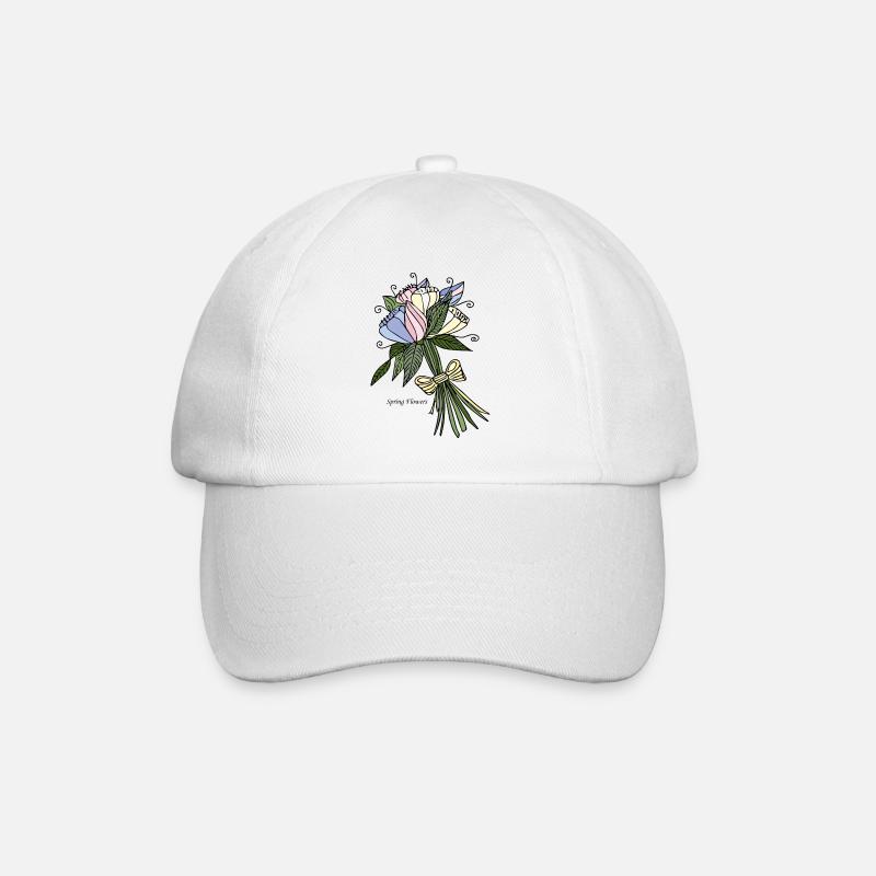 Fleurs printanières - Casquette classique - blanc/blanc