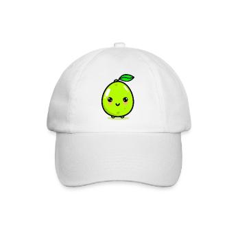 Mignon citron vert raisin fruit kawaii - Casquette classique - blanc/blanc - Devant