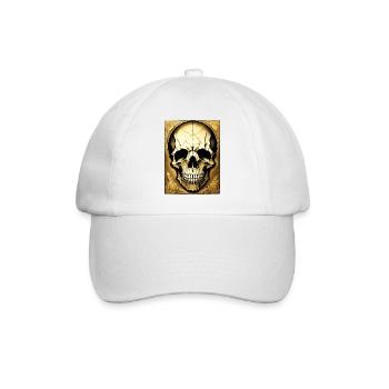 skull - Baseballkappe - Weiß/Weiß - Vorne